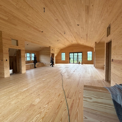 Virginia Gambrel Stables in progress